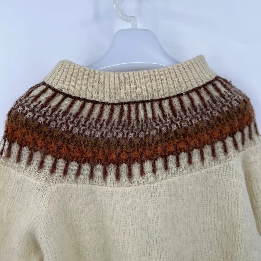 Men's Vintage 60s Sears Mohair Bohus Pullover Sweater Size M Cabincore Retro